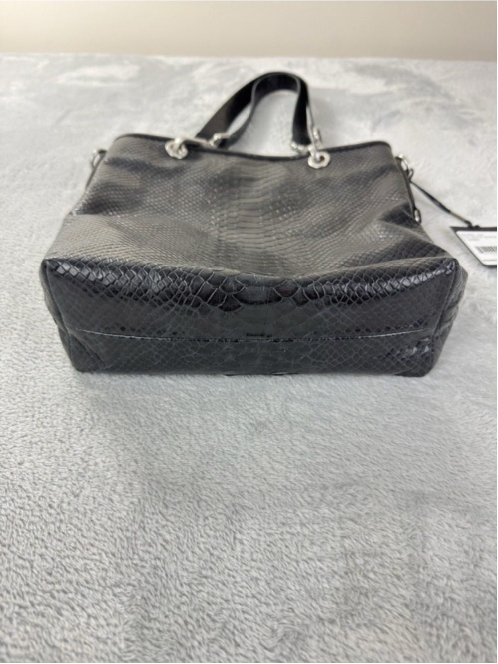 Rudsak Ruma Snake Skin Leather Shoulder Bag Black - Picture 6 of 16